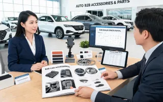 New-car dealership accessory desks